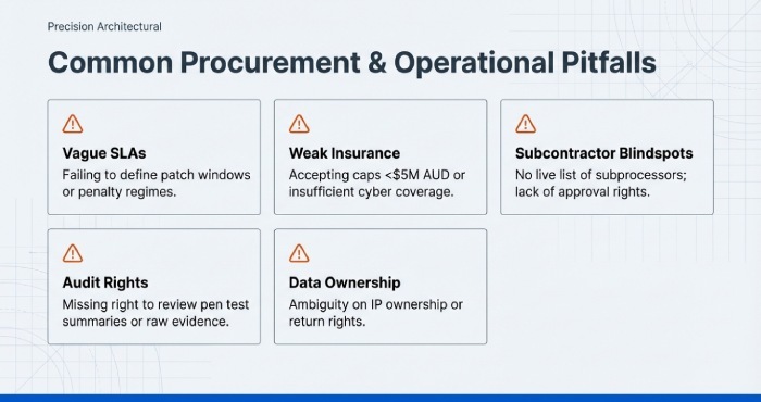 Common Procurement & operational pitfalls