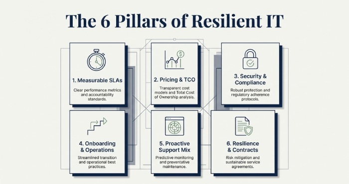The 6 pillaers of Resilient IT