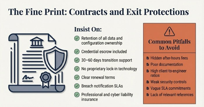 The fine print: contracts ans exit protections 