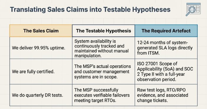 Translating Sales Claims into Testable Hypotheses