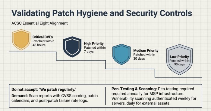 Validating patch hygiene and security controls