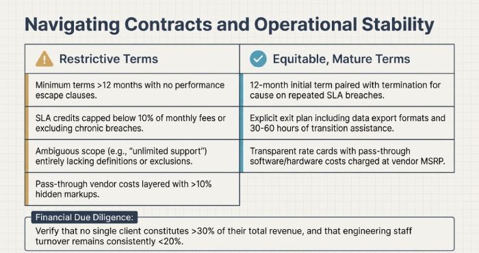 Navigating contracts and operational stability