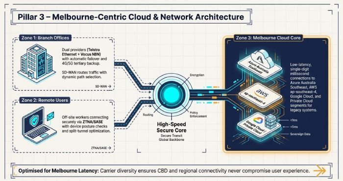 Melbourne-centric cloud & network Architecture