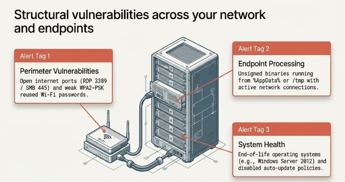 structural vulnerabilities across a network