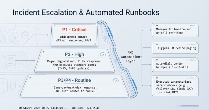 Incident Escalation & Automated Runbooks